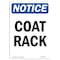 Signmission OSHA Notice, 7" Height, Coat Rack Sign, 7" X 5", Portrait OS-NS-D-57-V-10699 - alternate 1
